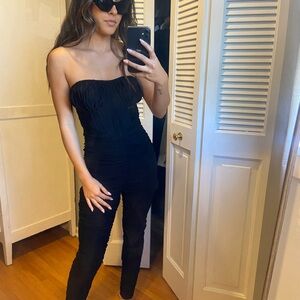 Black Strapless Jumpsuit | Princess Polly